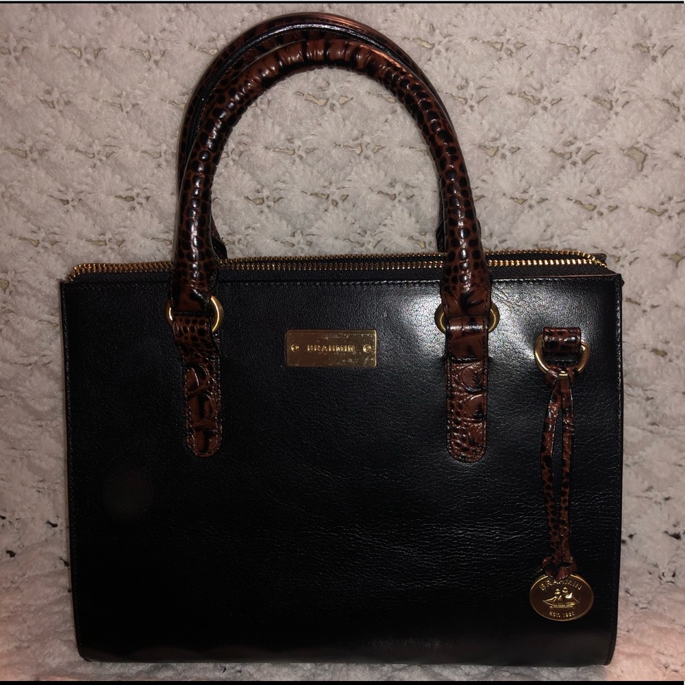 NWT*Brahmin Anywhere Convertible Black Tuscan Bag